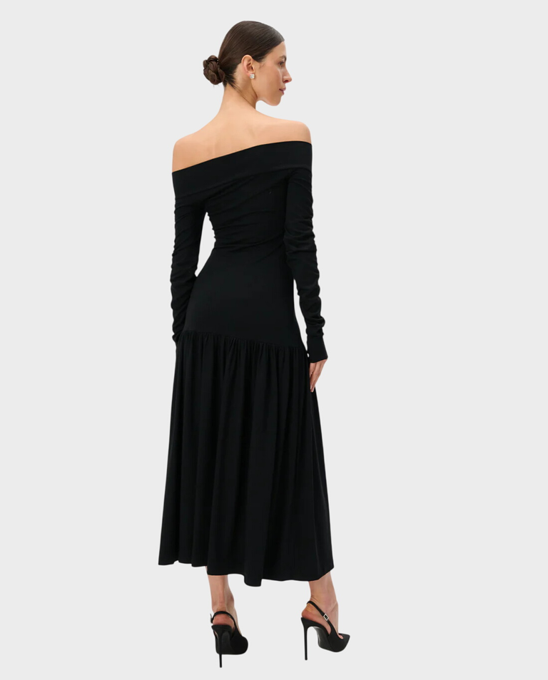 Czarna sukienka z długim rękawem Portia - Image #3