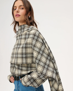 Koszula w kratę z szalem Larsa - Image #1