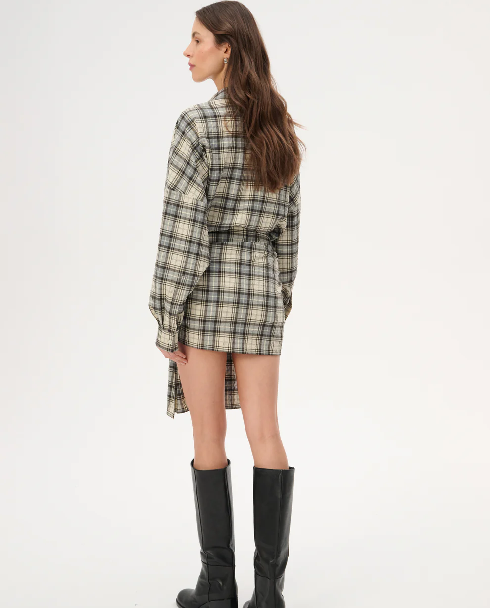 Koszula w kratę z szalem Larsa - Image #4