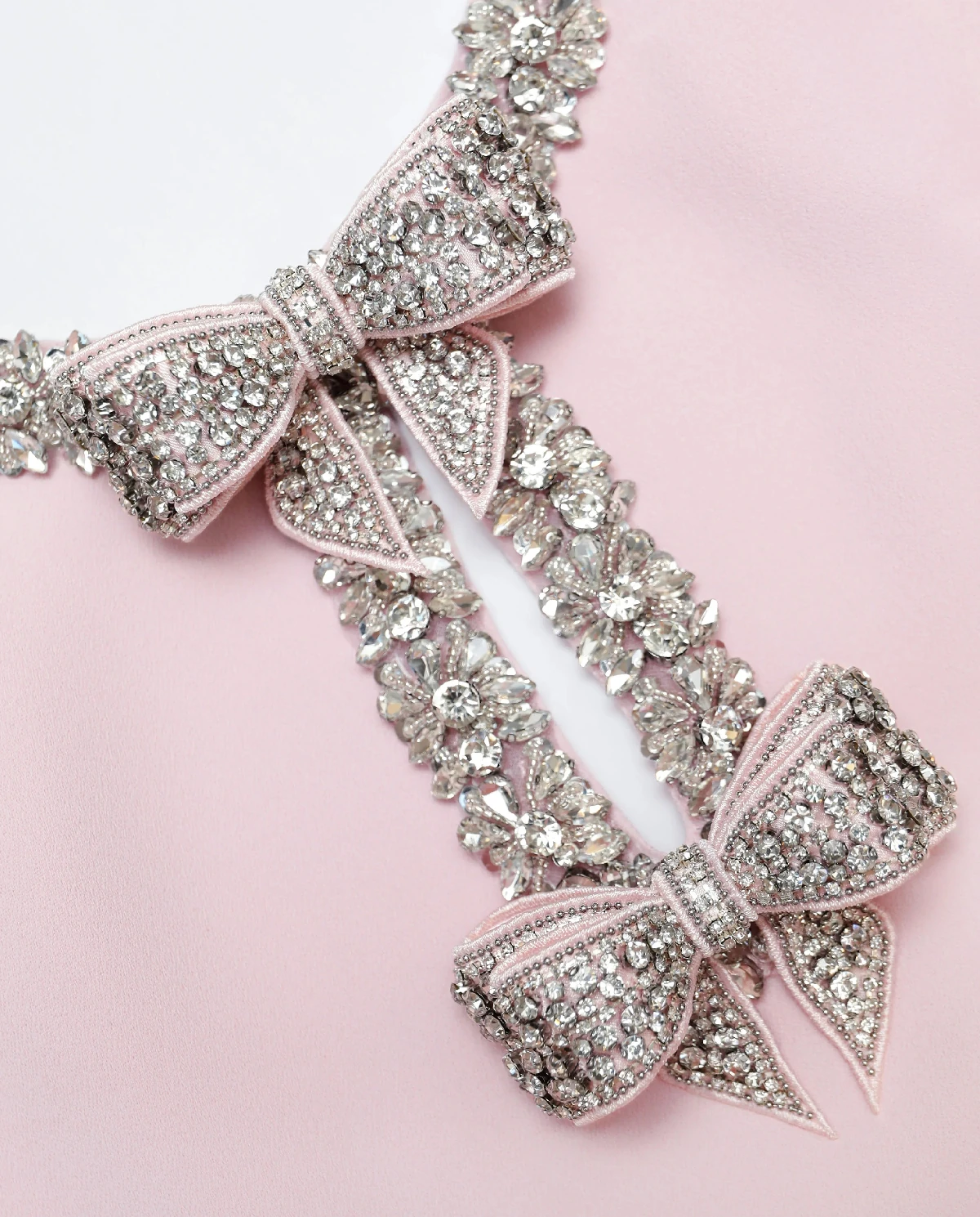 Różowa mini sukienka z kokardkami - Image #4