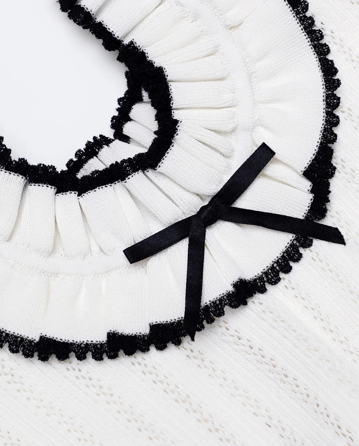 Biała dzianinowa sukienka mini - Image #4