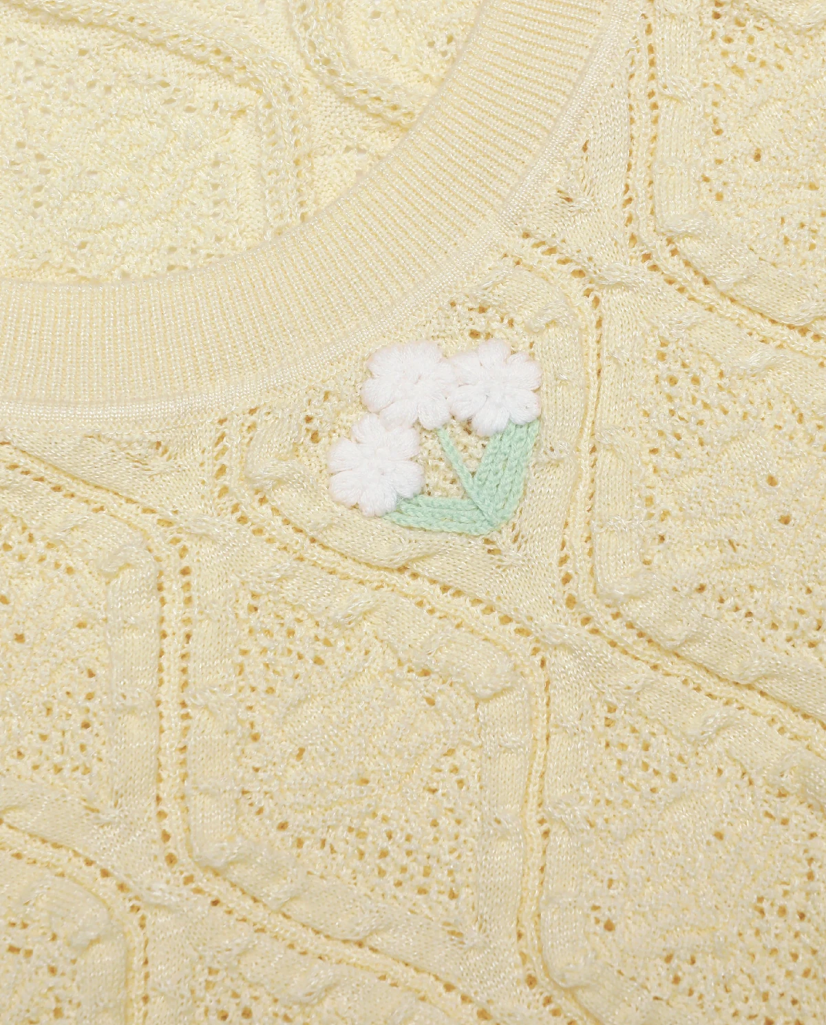 Żółta dzianinowa sukienka midi - Image #4