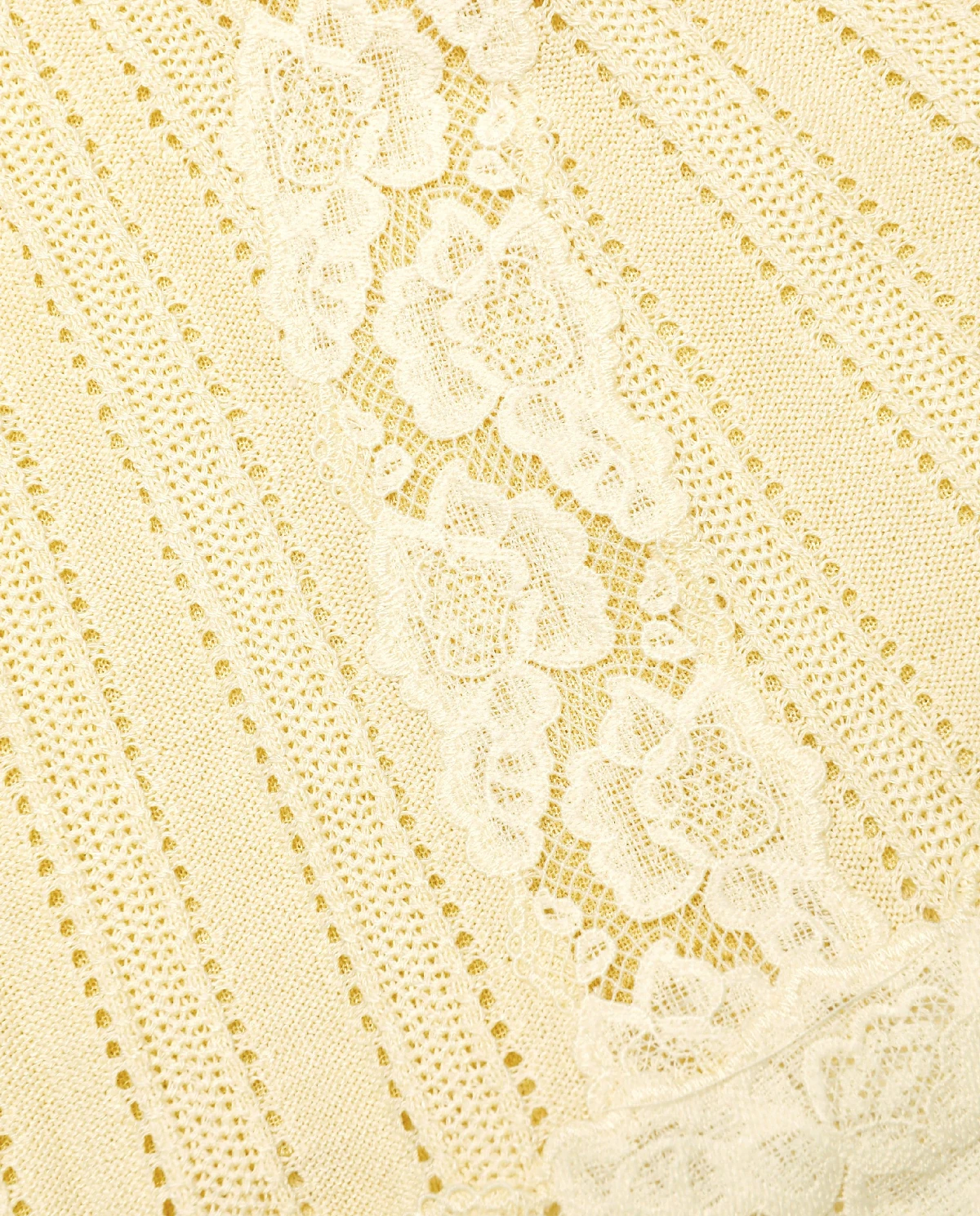 Żółta dzianinowa mini spódniczka - Image #3