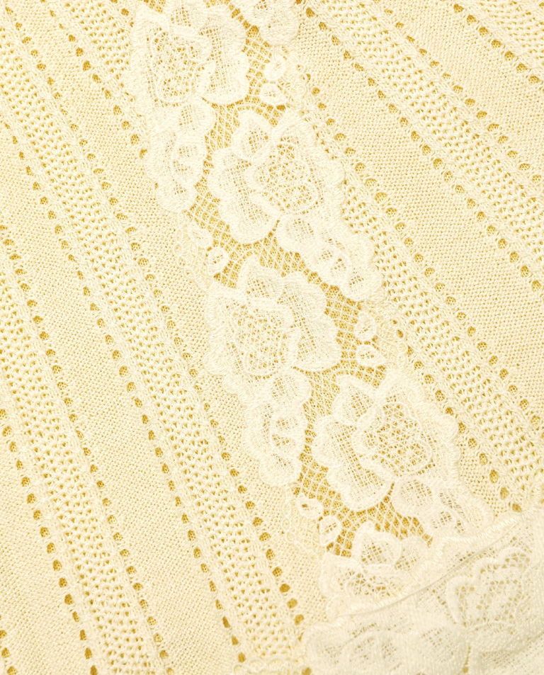 Żółta dzianinowa mini spódniczka - Image #3