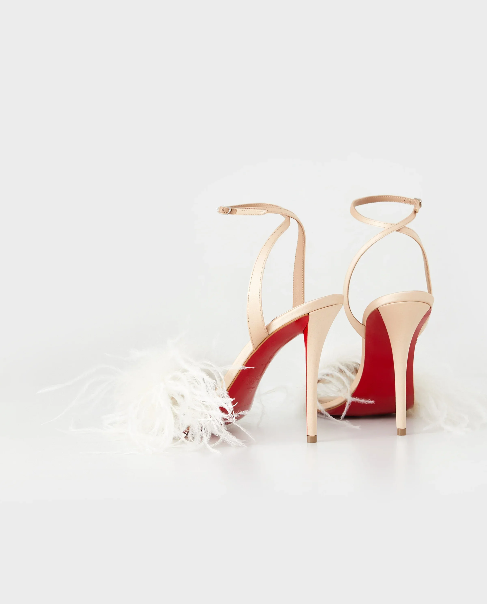 Beżowe sandały na szpilce Miss Z Poupi 100 - Image #3