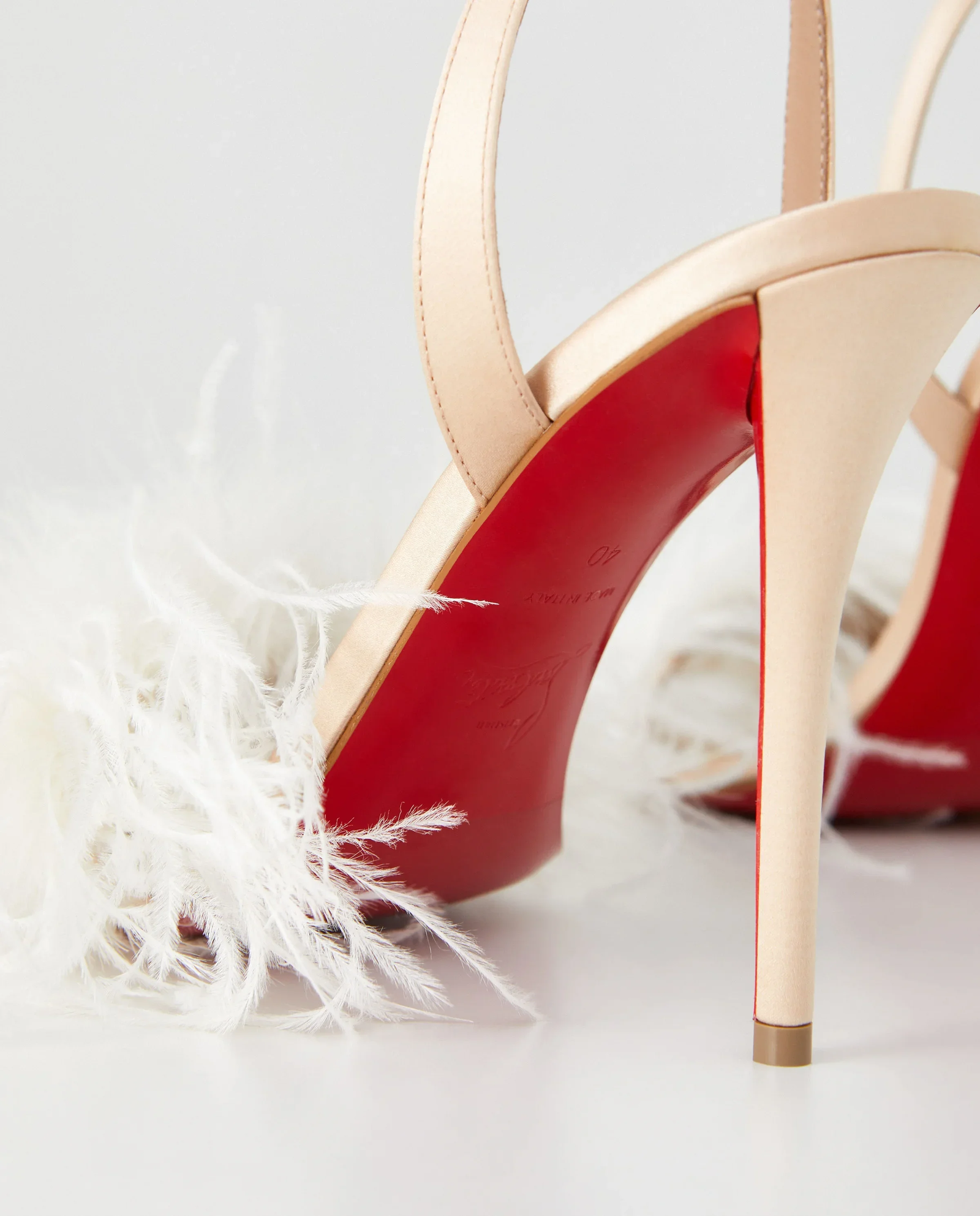 Beżowe sandały na szpilce Miss Z Poupi 100 - Image #4