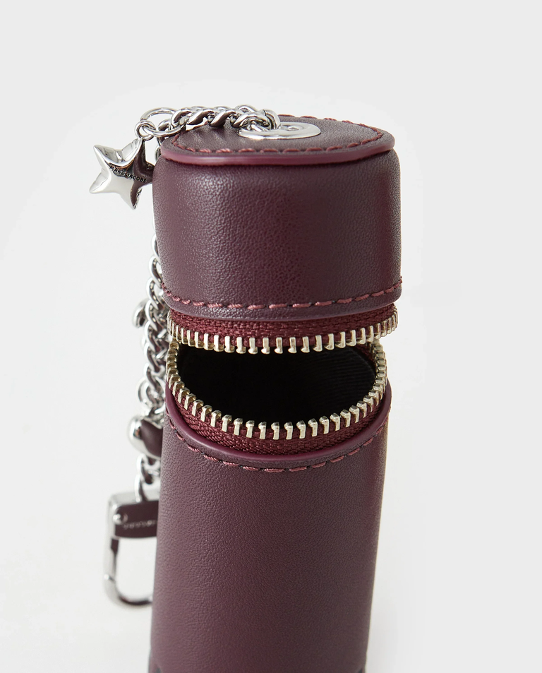 Skórzana zawieszka etui na szminkę