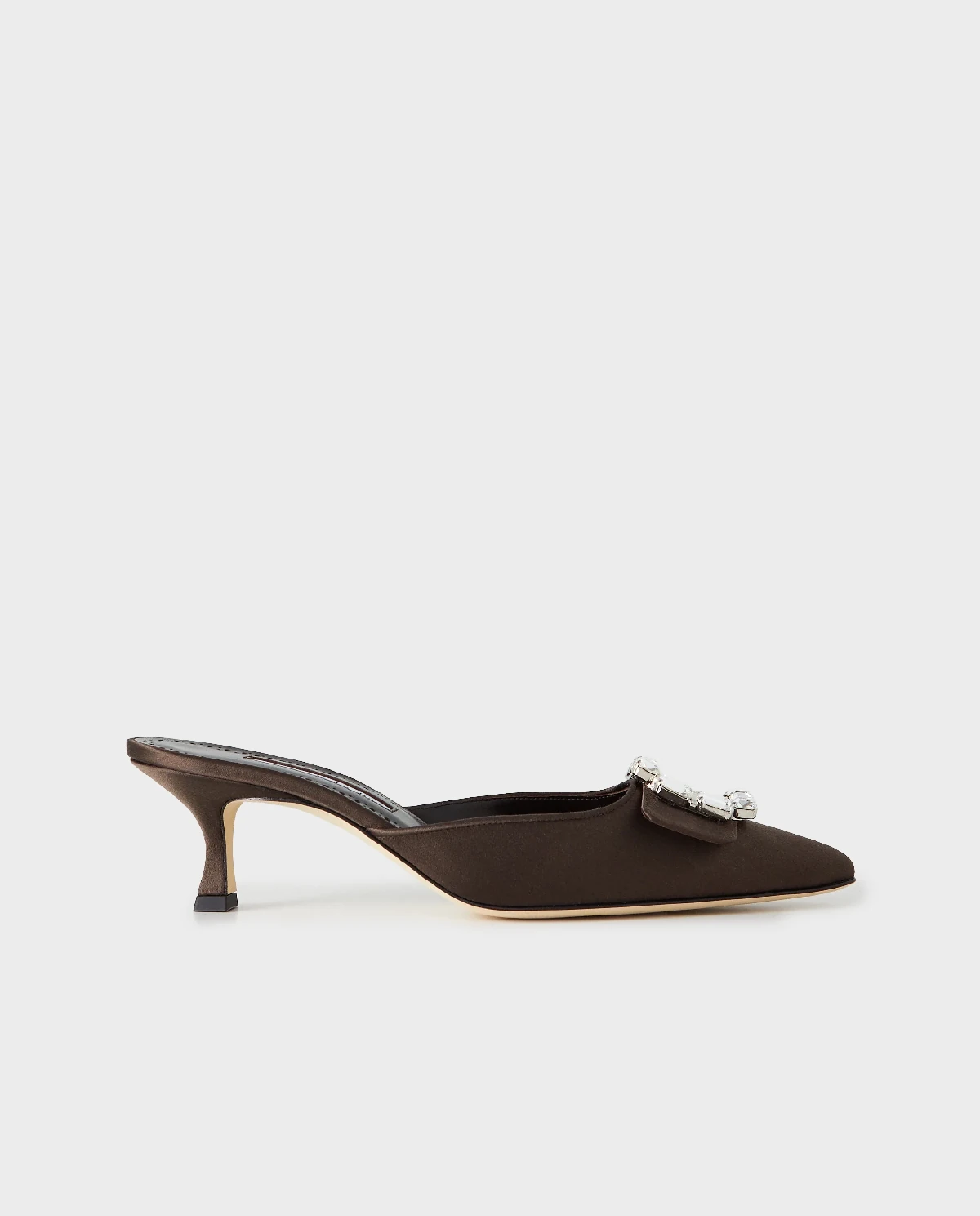 Brązowe mule na szpilce Mayjou 50 ‌ - Image #0