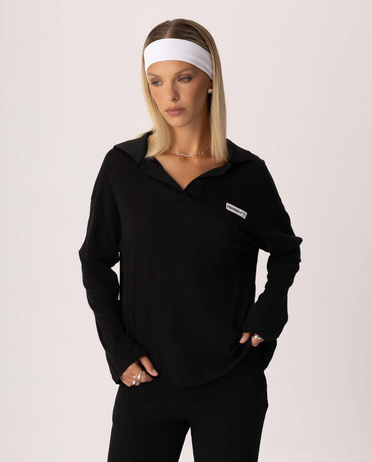 Czarny longsleeve Corta