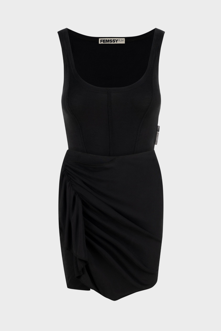Czarna sukienka Bow
