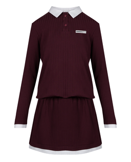 Bordowa sukienka Court - Image #3