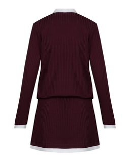 Bordowa sukienka Court - Image #4