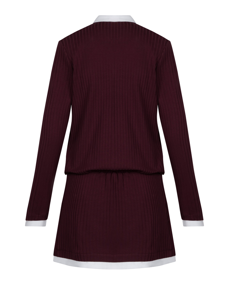 Bordowa sukienka Court - Image #4