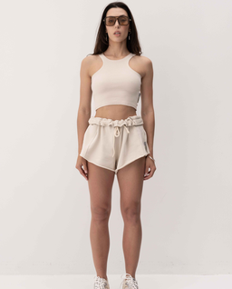 Beżowe szorty Flare - Image #2