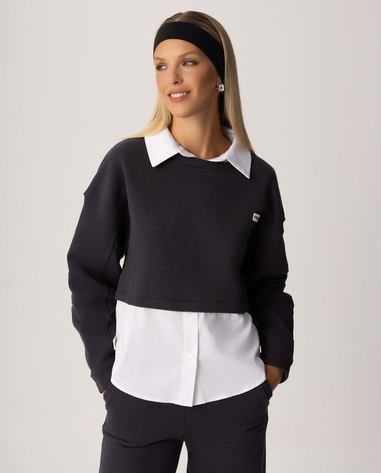 Krótka bluza połączona z koszulą