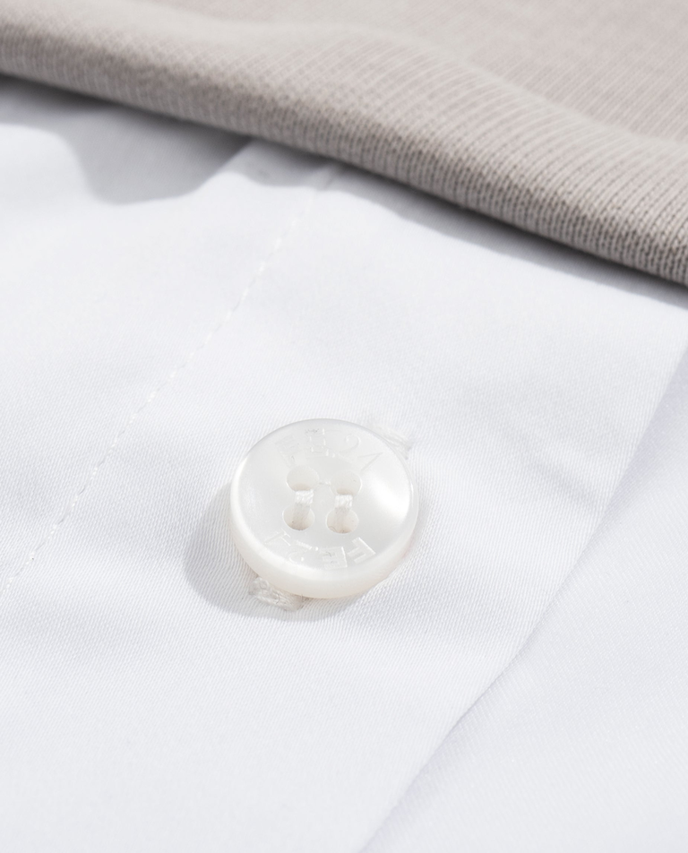 Beżowa bluza połączona z koszulą - Image #6