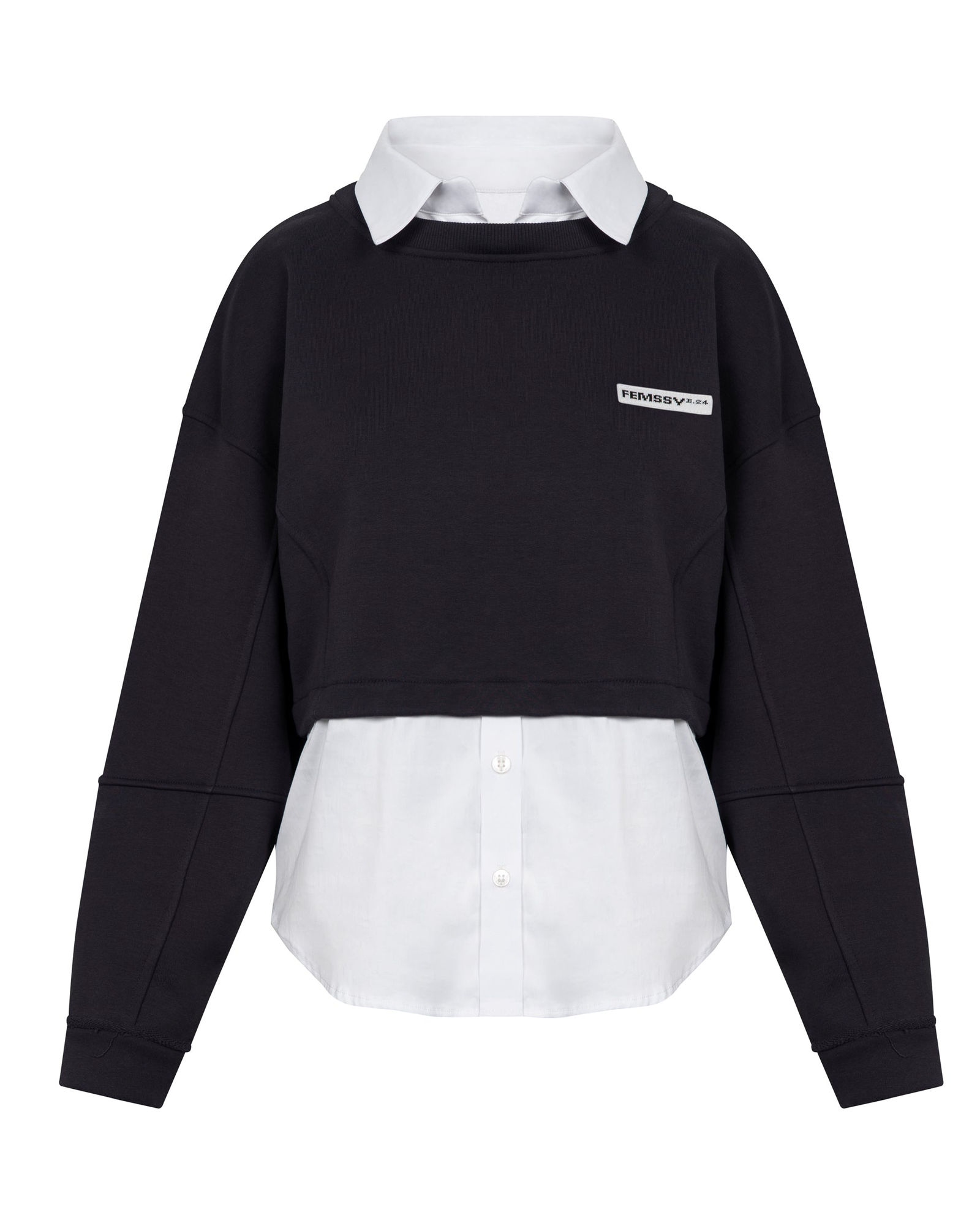 Krótka bluza połączona z koszulą - Image #4