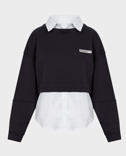 Krótka bluza połączona z koszulą - Image #0