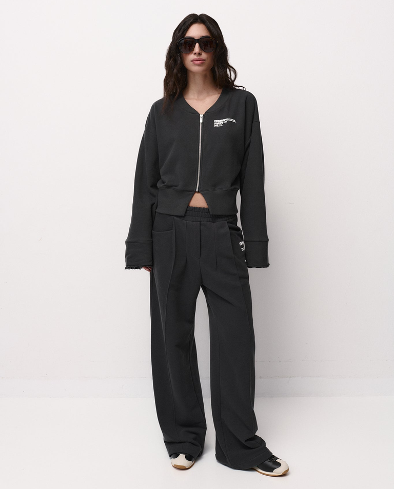 Czarna bluza rozpinana Sculp