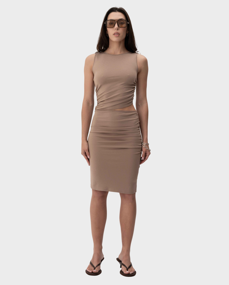 Beżowa sukienka Talia