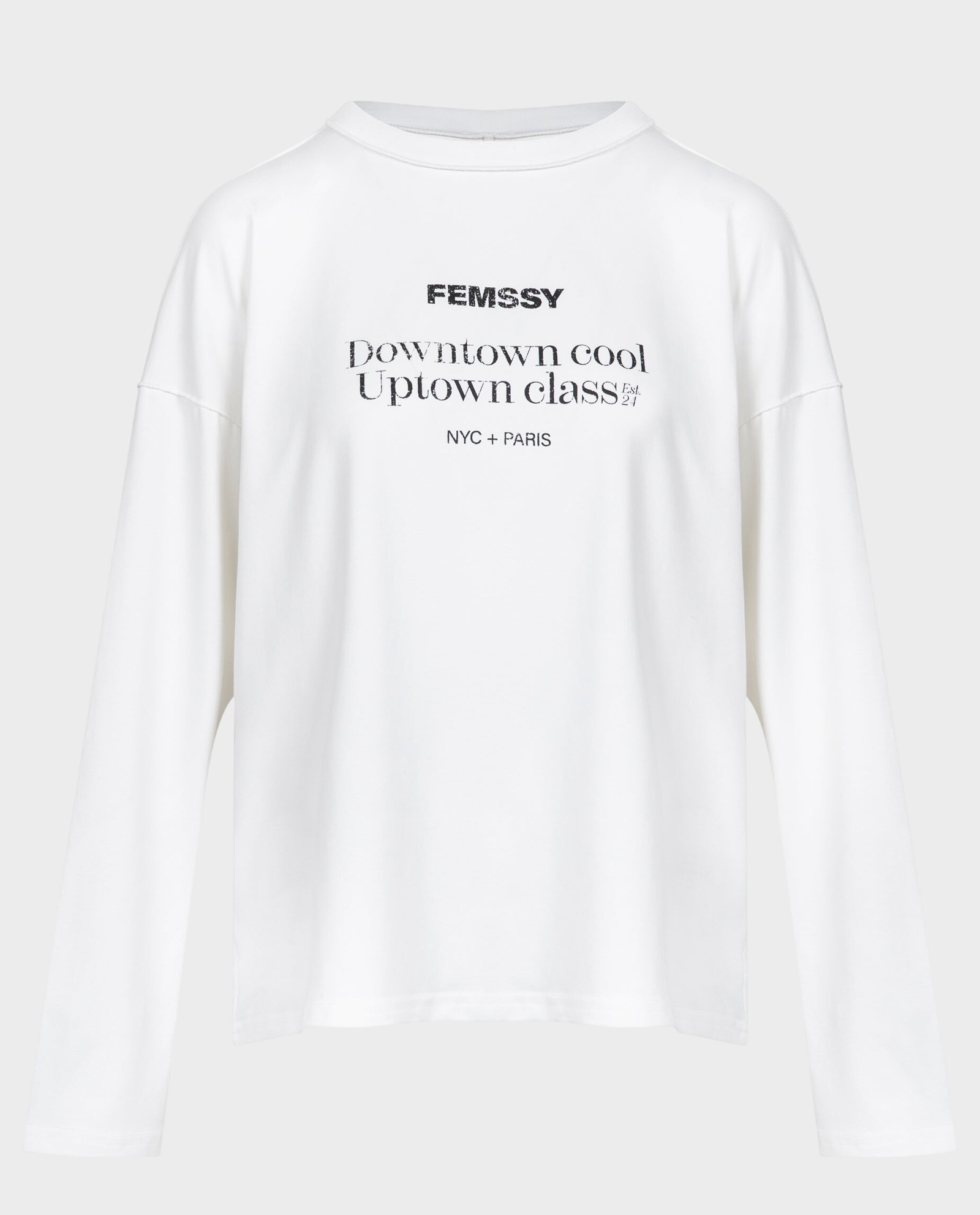 Biały longsleeve Urban - Image #0