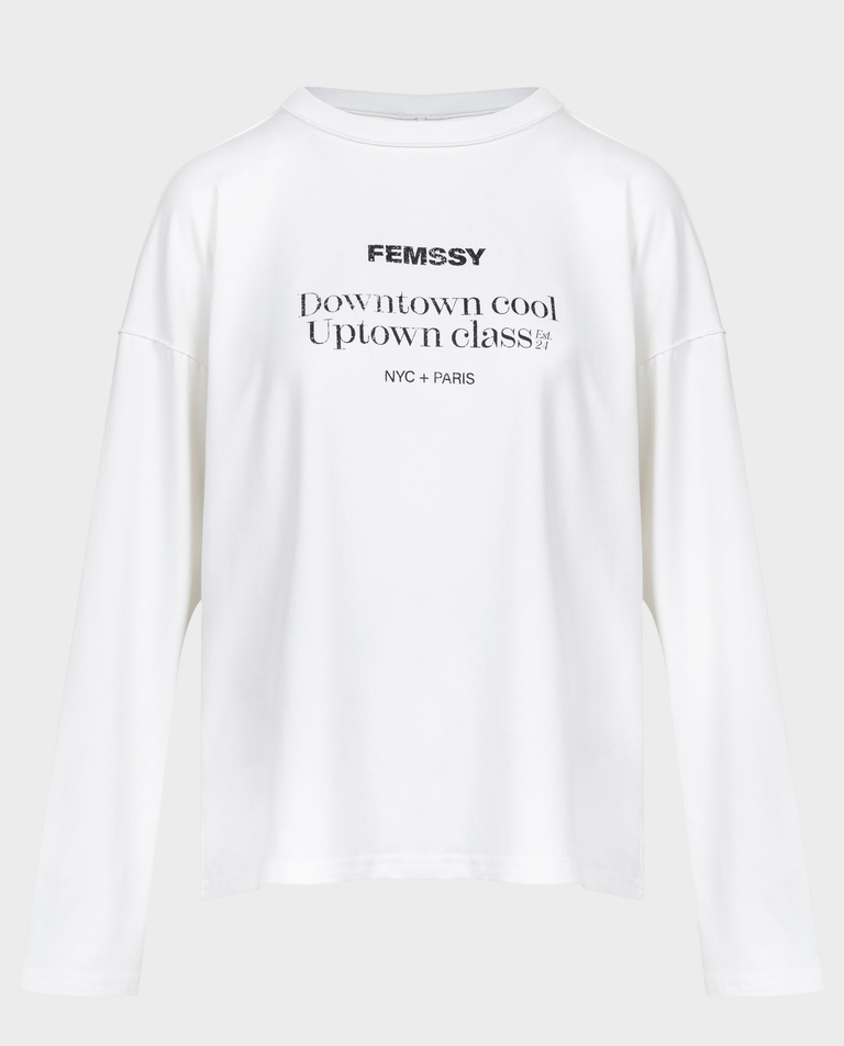 Biały longsleeve Urban