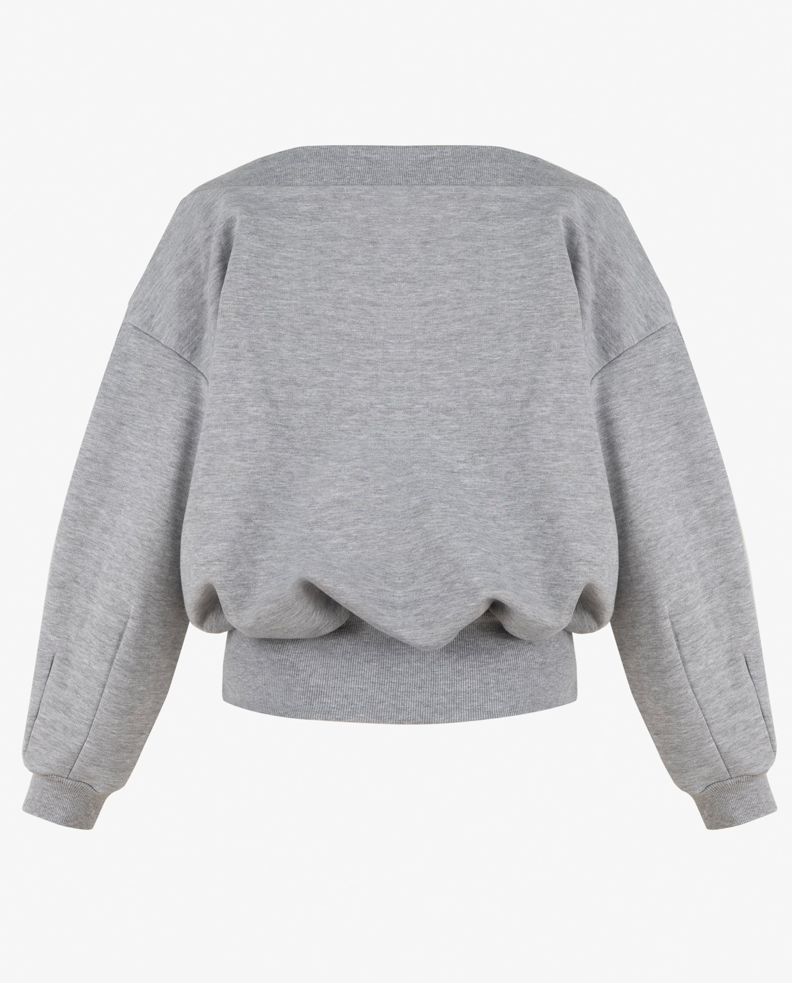 Szara bluza z dekoltem w serek Vallure - Image #6
