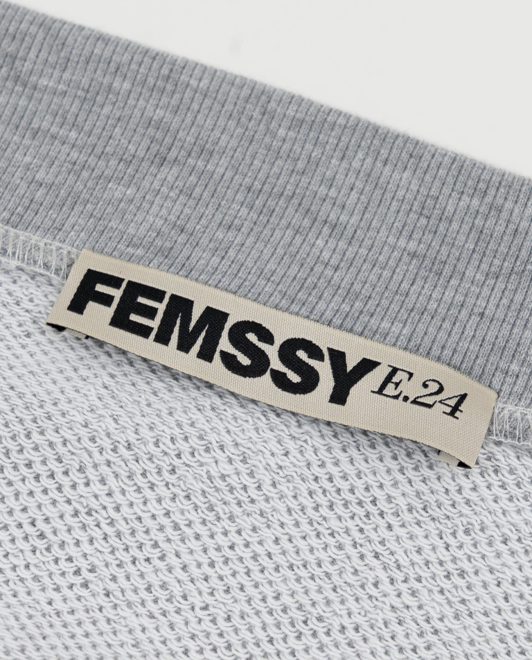 Szara bluza z dekoltem w serek Vallure - Image #7