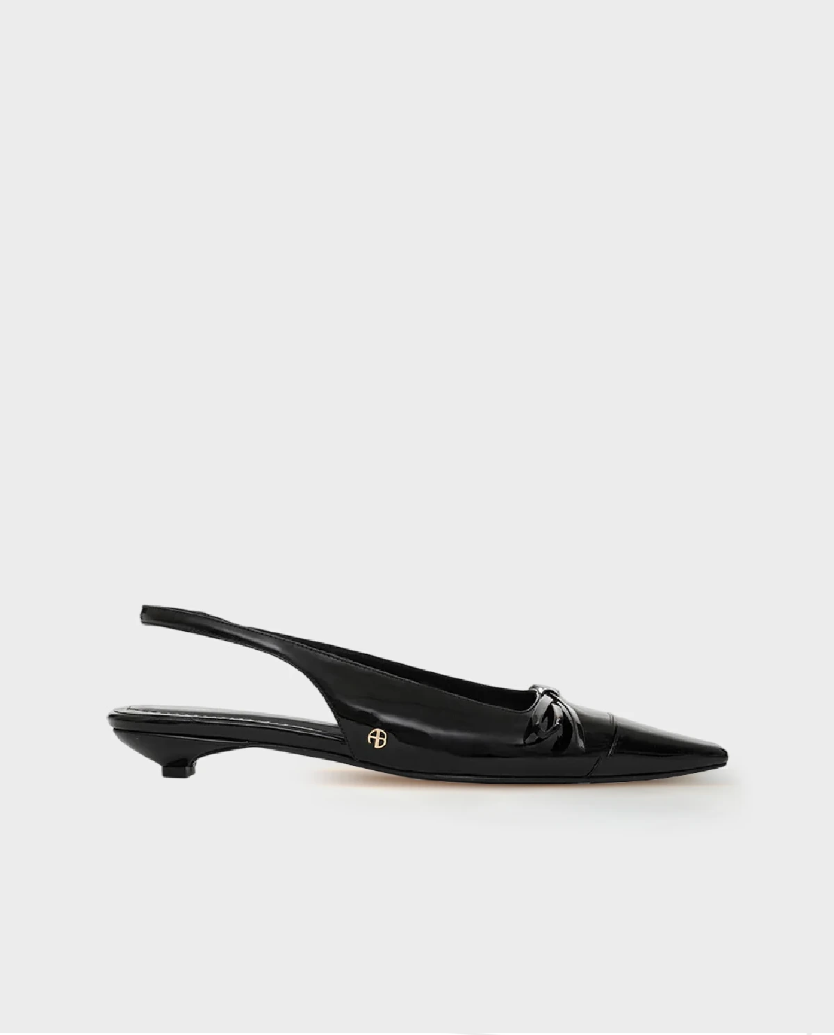 Czarne skórzane czółenka - Image #0