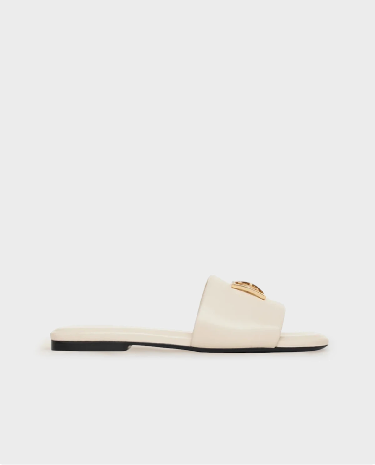 Skórzane klapki z logo