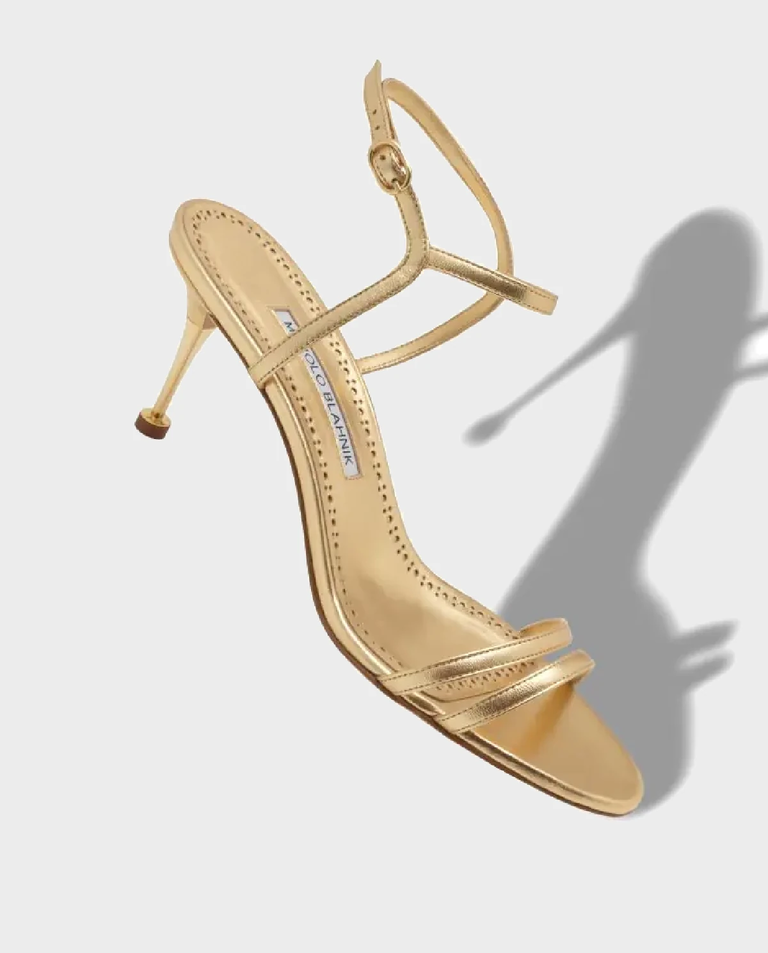 Złote sandały na szpilce Ciagalo 70 - Image #2