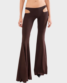 Brązowe spodnie z wycięciami Arcana - Image #0