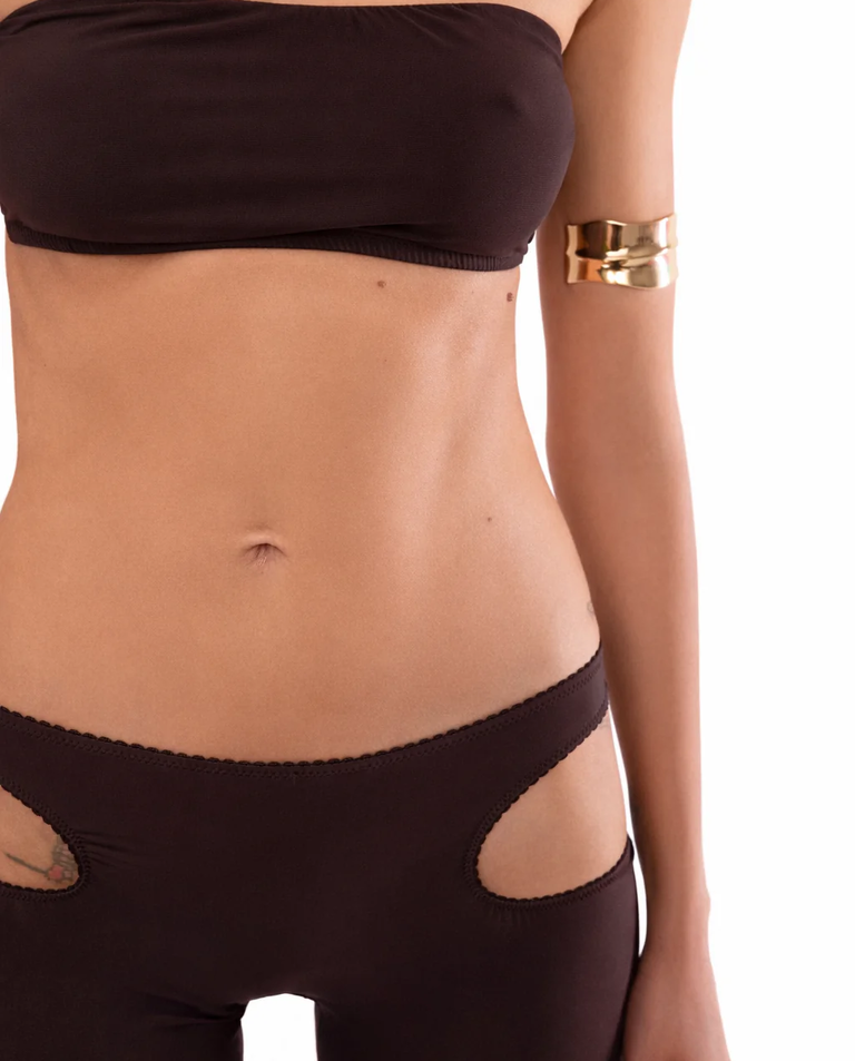 Brązowe spodnie z wycięciami Arcana - Image #2