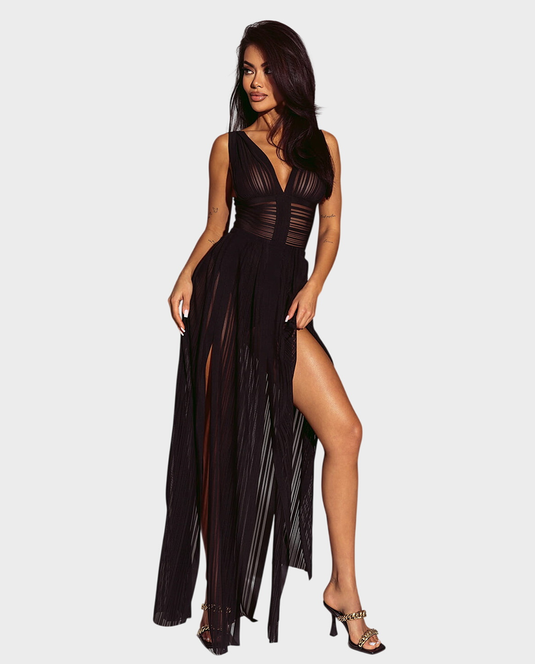 Transparentna maxi spódnica #063 - Image #2