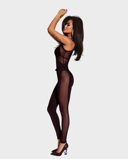 Czarny kombinezon z siateczką #123 - Image #3