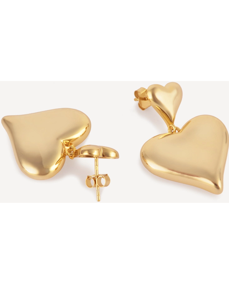 Kolczyki z podwójnym sercem ADORE GOLD - Image #4