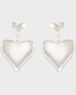 Kolczyki z podwójnym sercem ADORE - Image #0