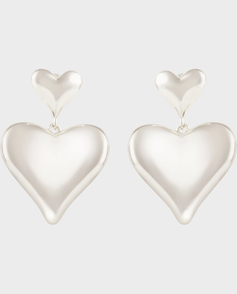 Kolczyki z podwójnym sercem ADORE