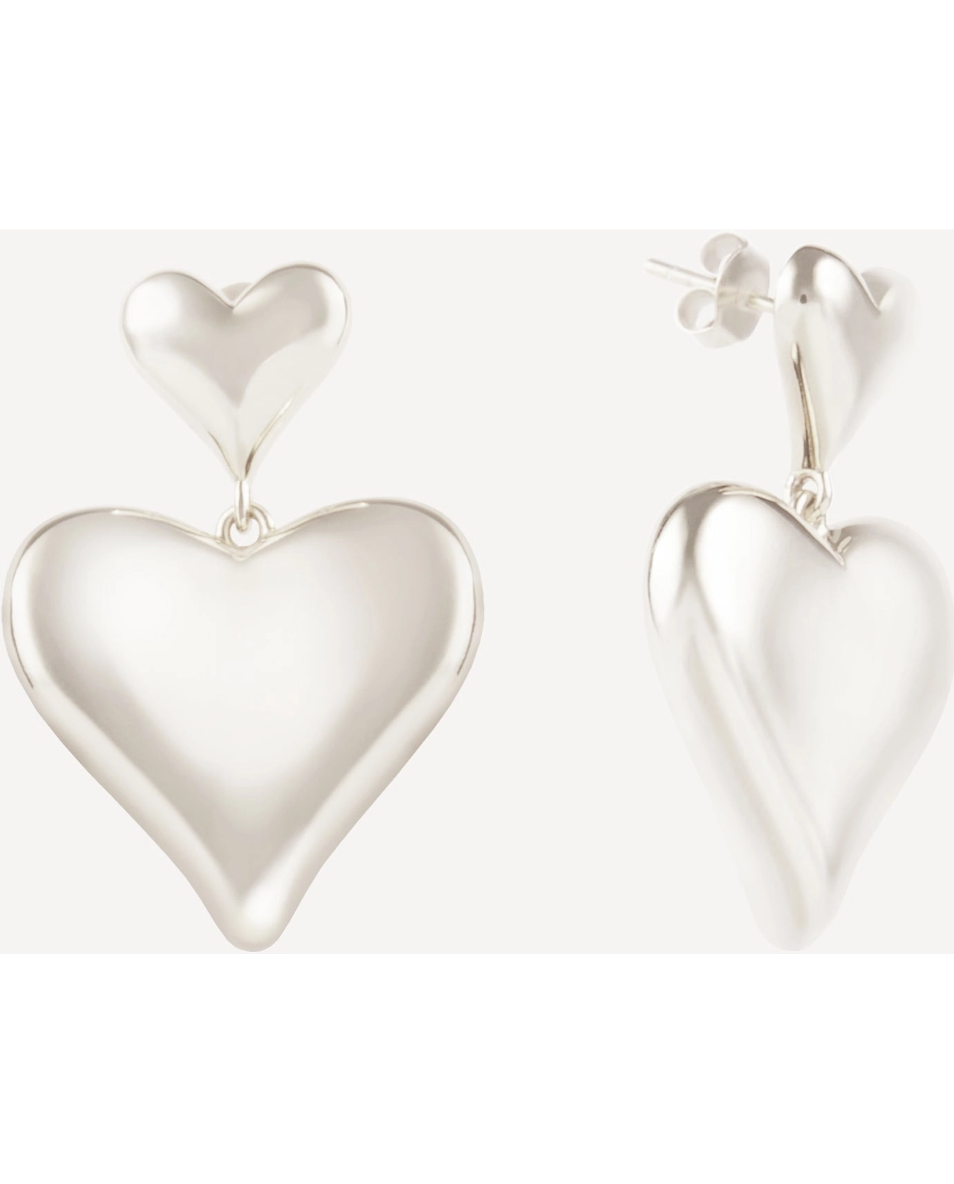 Kolczyki z podwójnym sercem ADORE - Image #3