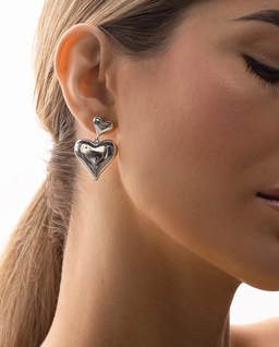 Kolczyki z podwójnym sercem ADORE - Image #2