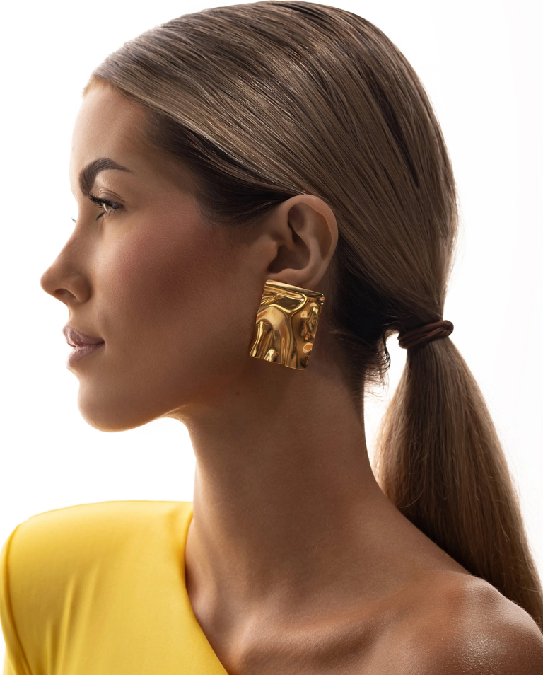 Pozłacane kolczyki Aqua - Image #1