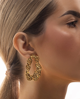 Pozłacane kolczyki Veil - Image #2