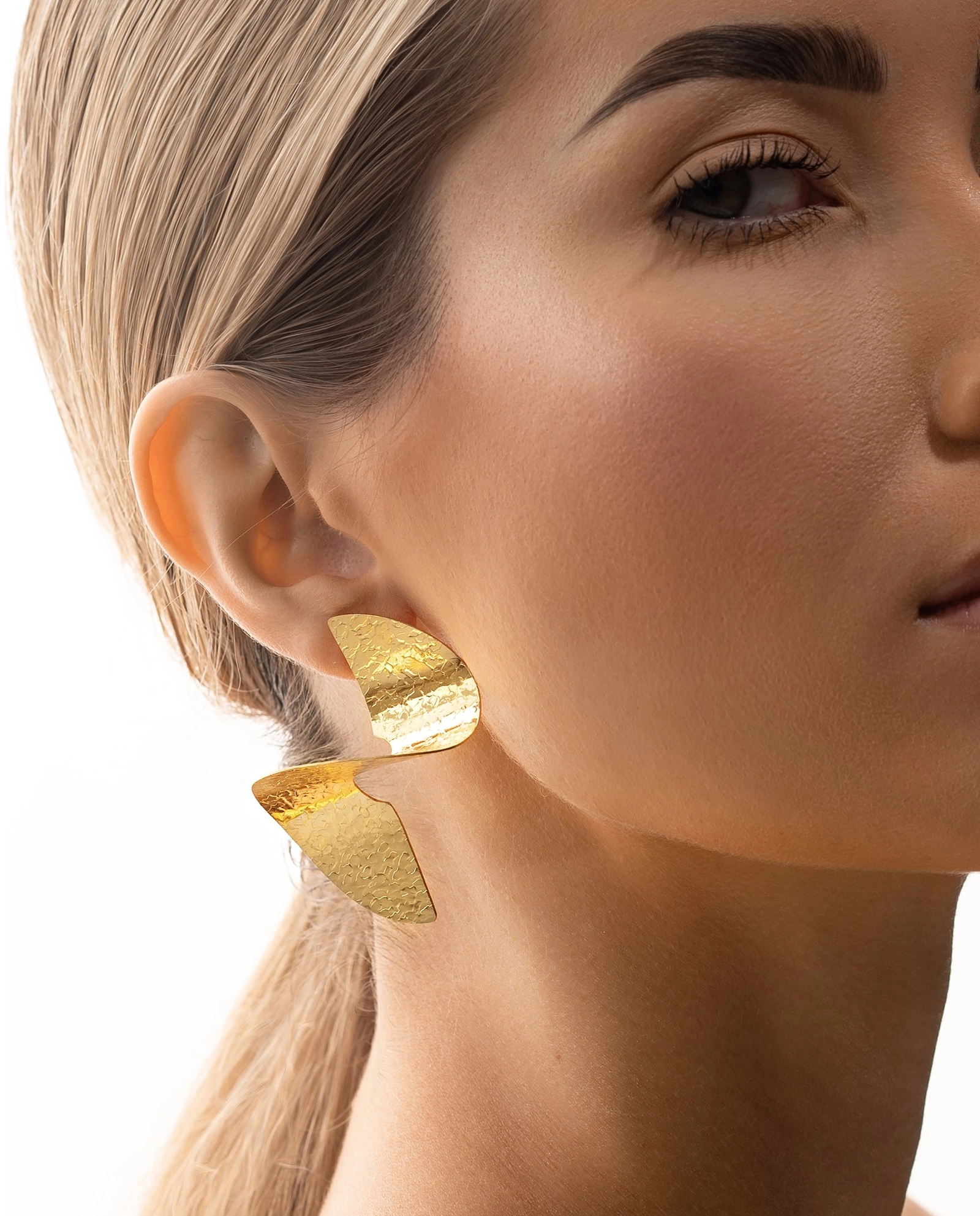 Pozłacane kolczyki Spiral - Image #1