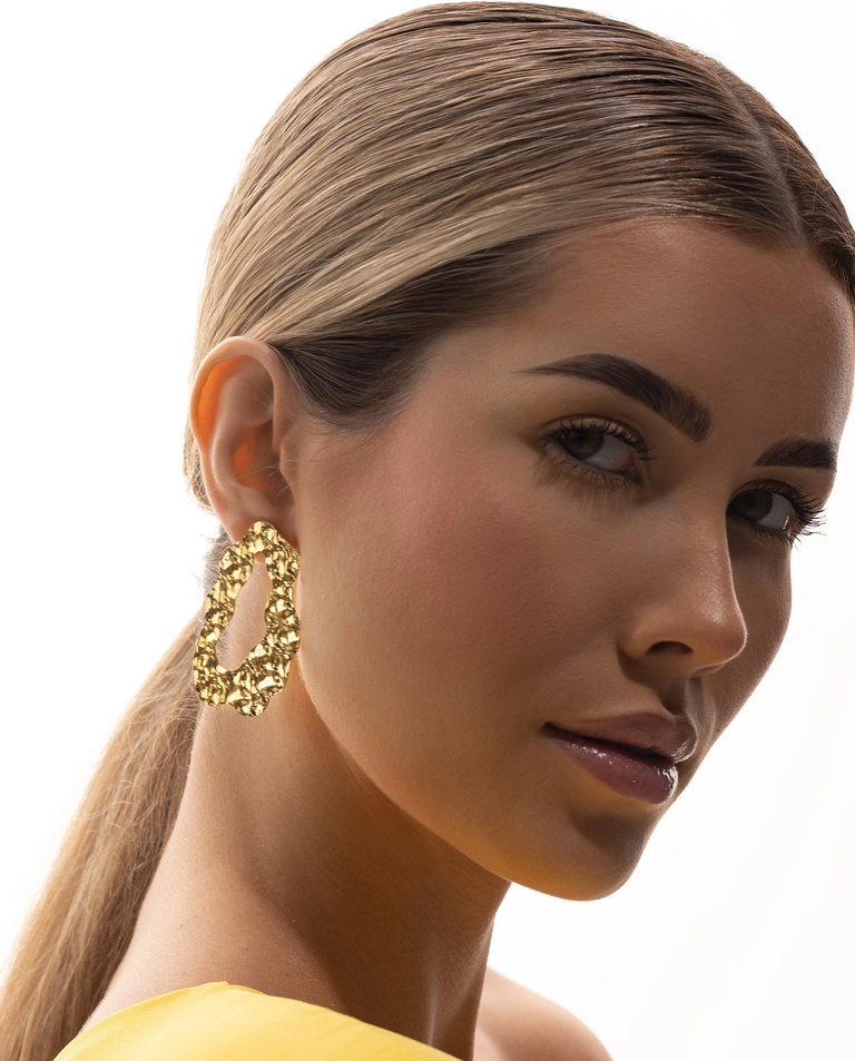 Pozłacane kolczyki Veil