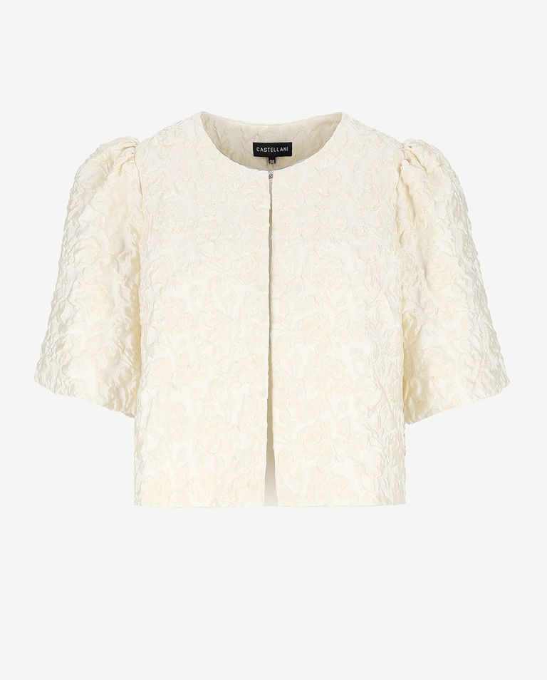 Kremowy żakiet z bufkami Clover - Image #2