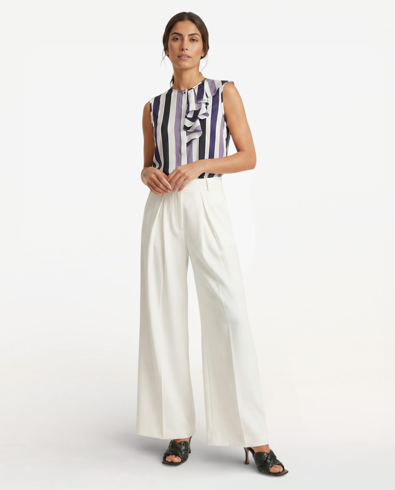 Jedwabna bluzka w paski Lavezi - Image #2