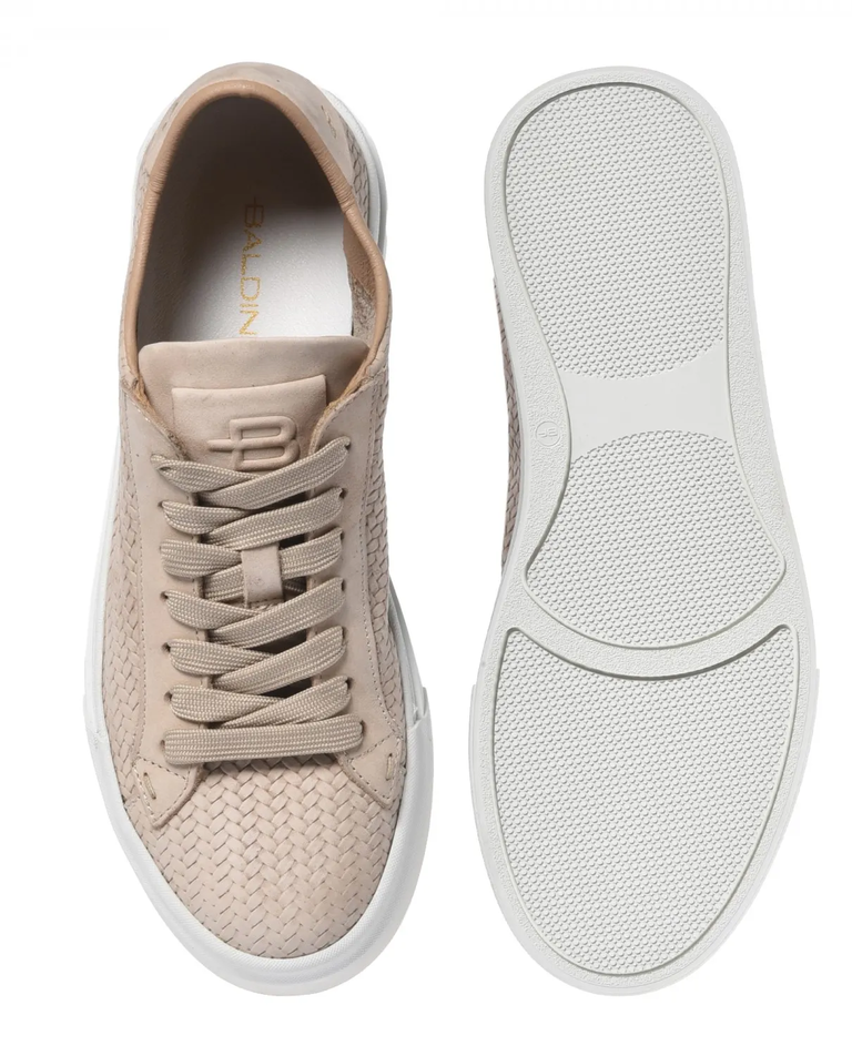 Beżowe sneakersy ze skóry - Image #2