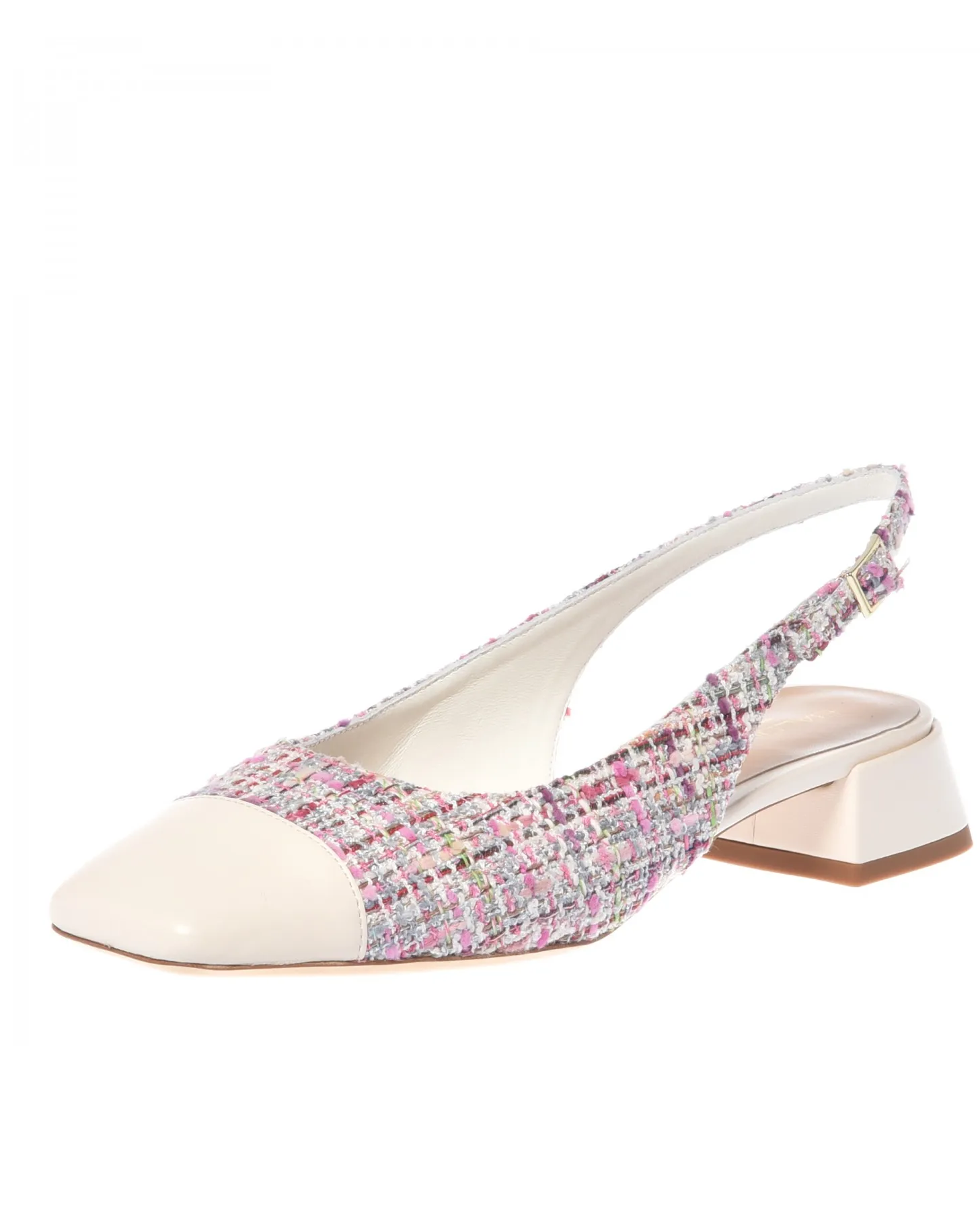 Skórzane czółenka z odkrytą piętą - Image #3