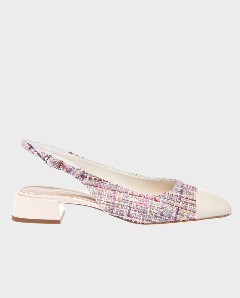 Skórzane czółenka z odkrytą piętą