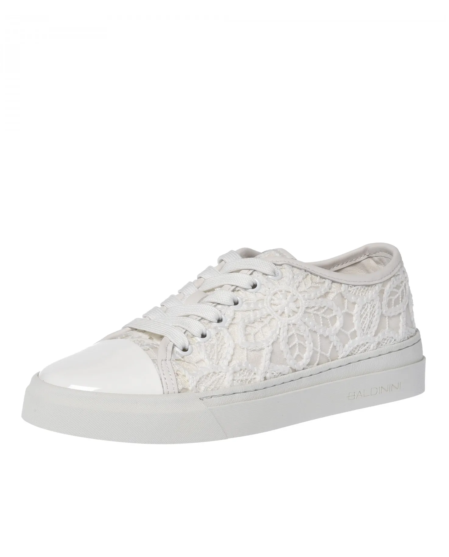 Białe sneakersy z koronką - Image #3